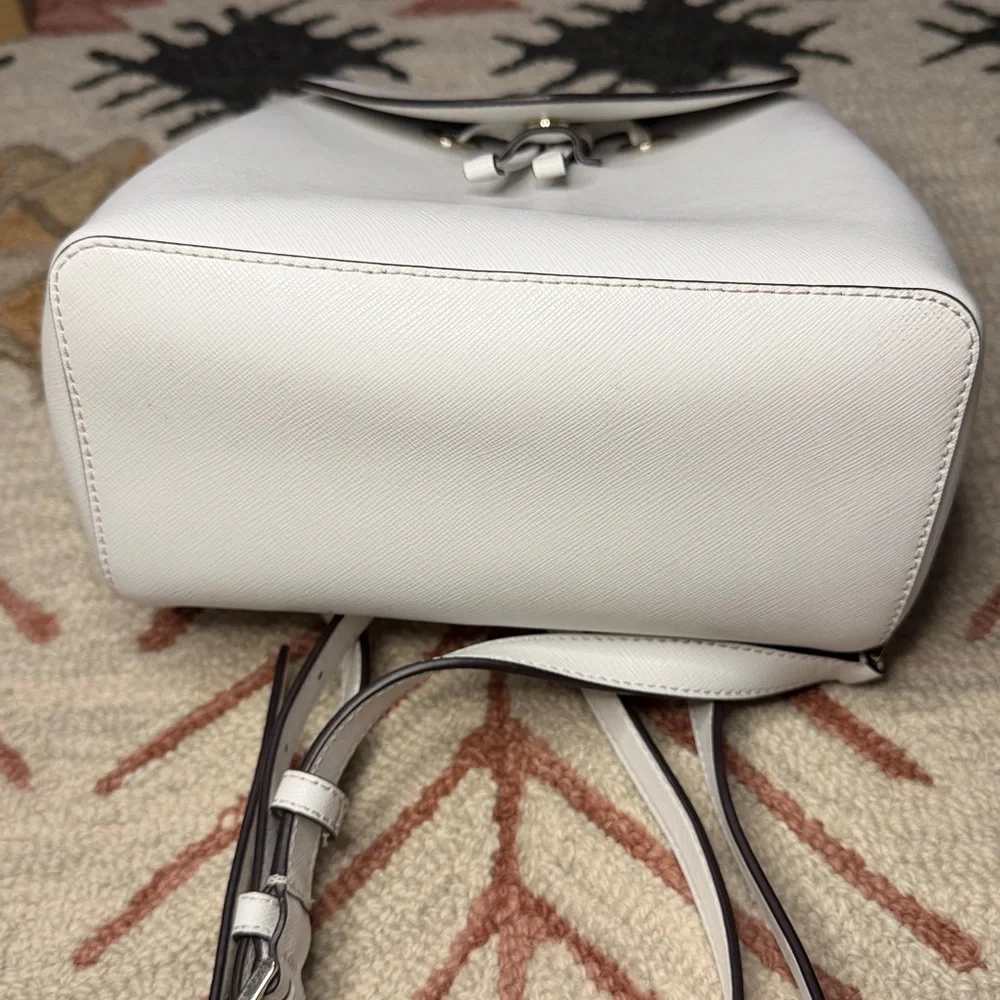 Kate Spade Lizzie Drawstring Backpack White Medium